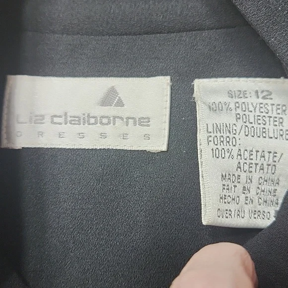 Liz Claiborne, Woman's Sz 12, Sequin Top and Pant set, Black, lined Top$30 - Picture 10 of 13